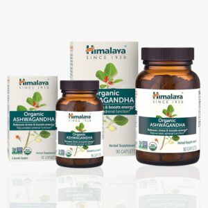 himalaya organic ashwagandha 30 caplets – pack of 2