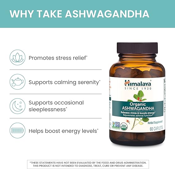 himalaya organic ashwagandha 30 caplets – pack of 2 himalaya organic ashwagandha 30 caplets – pack of 2