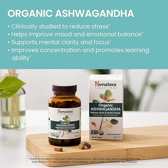 himalaya organic ashwagandha 30 caplets – pack of 2 himalaya organic ashwagandha 30 caplets – pack of 2